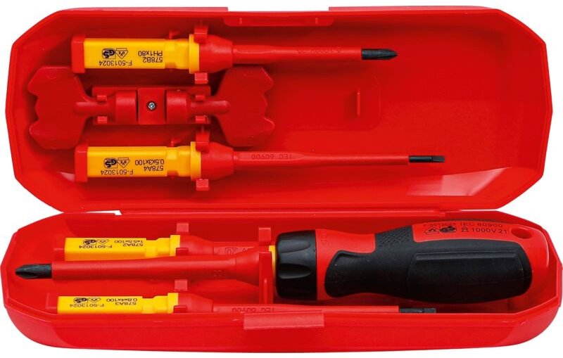 Thumbnail - VDE-Schraubendreher-Satz mit Wechselklingen 8-tlg.