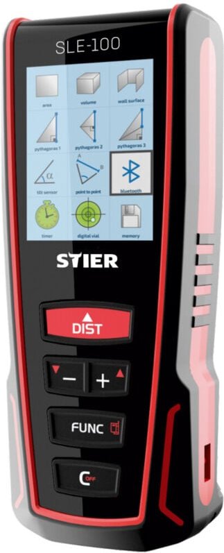 Laser Entfernungsmesser SLE-100 100m, Lasermessgerät, Entfernungsmessgerät Laser, Entfernungsmesser, Laser Wasserwaage -...