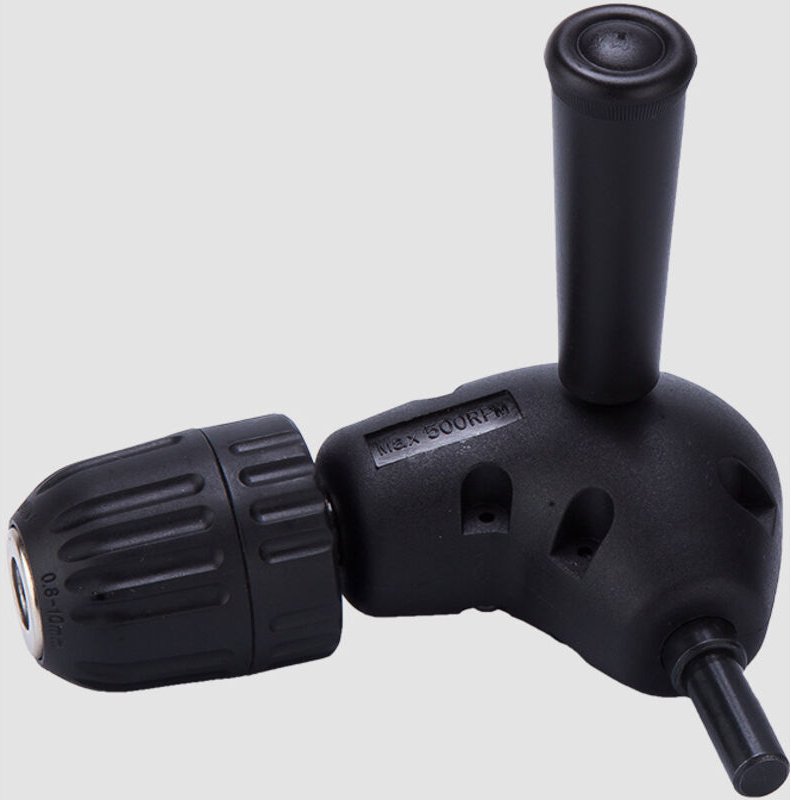 Lntyq 9,5 mm 3/8 Zoll Bohrfutteradapter, 90-Grad-Rundschaft, rechtwinklige Winkelverlängerung mit Schaftfutter, abgewink...