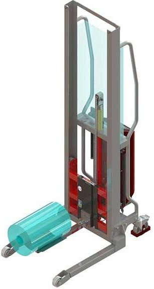Thumbnail - Semi-elektrischer Stapler - Spulenaufzug Ø600 mm - Max. Tragfähigkeit 100kg - Max. Hubhöhe 1350 mm - Nahrungsmittelindus...
