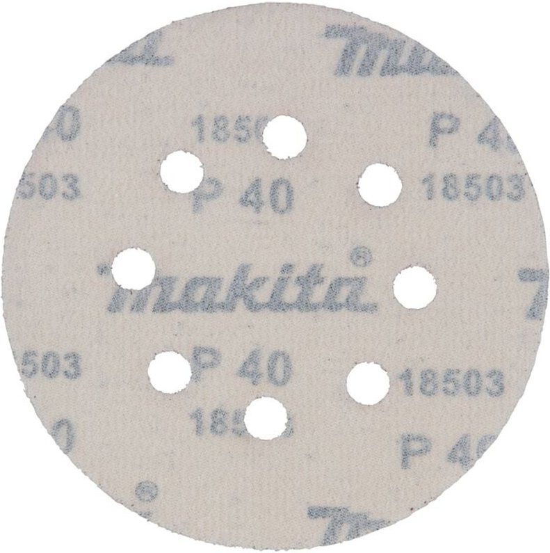 Schleifpapier, 10 Stk., ø 125 mm, Körnung 40, Art.Nr. D-65816 - Makita