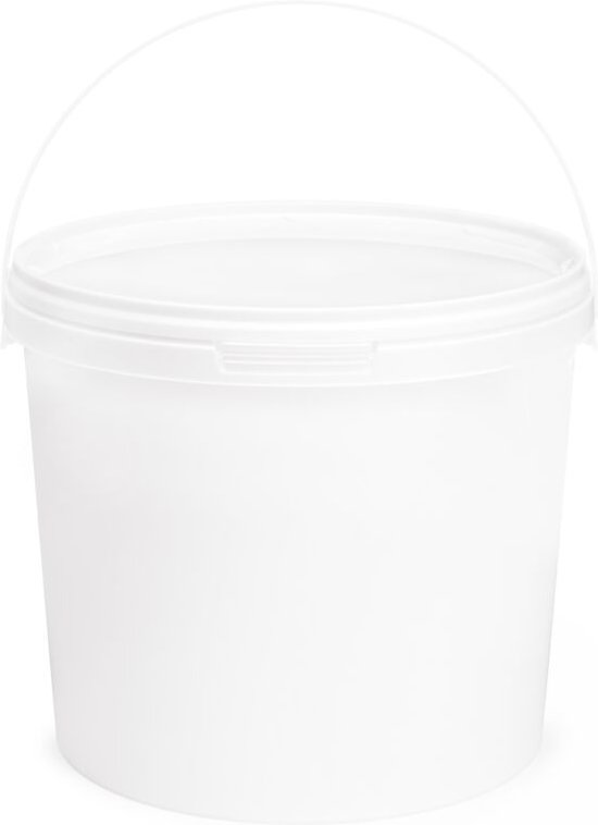 Thumbnail - Garronda Eimer mit Deckel 5 L für die Lagerung von Lebensmittel- und Chemischen Produkten 50 Stück Weiß GD-0071