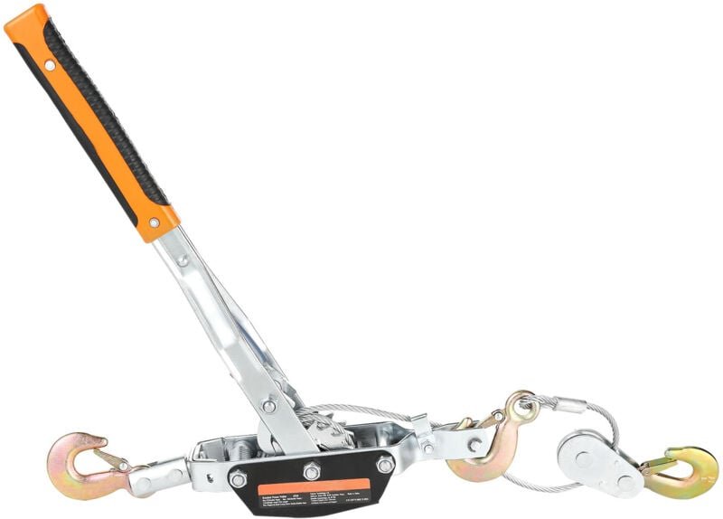 5-Tonnen-Winde, 3,5 m langes Stahlkabel, Hochleistungs-Ratschen-Abzieher mit Doppelgetriebe, ideal für die Fahrzeugrettu...