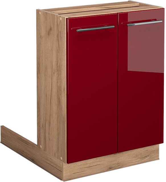 Kücheninsel Fame-Line, Bordeaux Hochglanz, 60 cm ohne Arbeitsplatte, Vicco