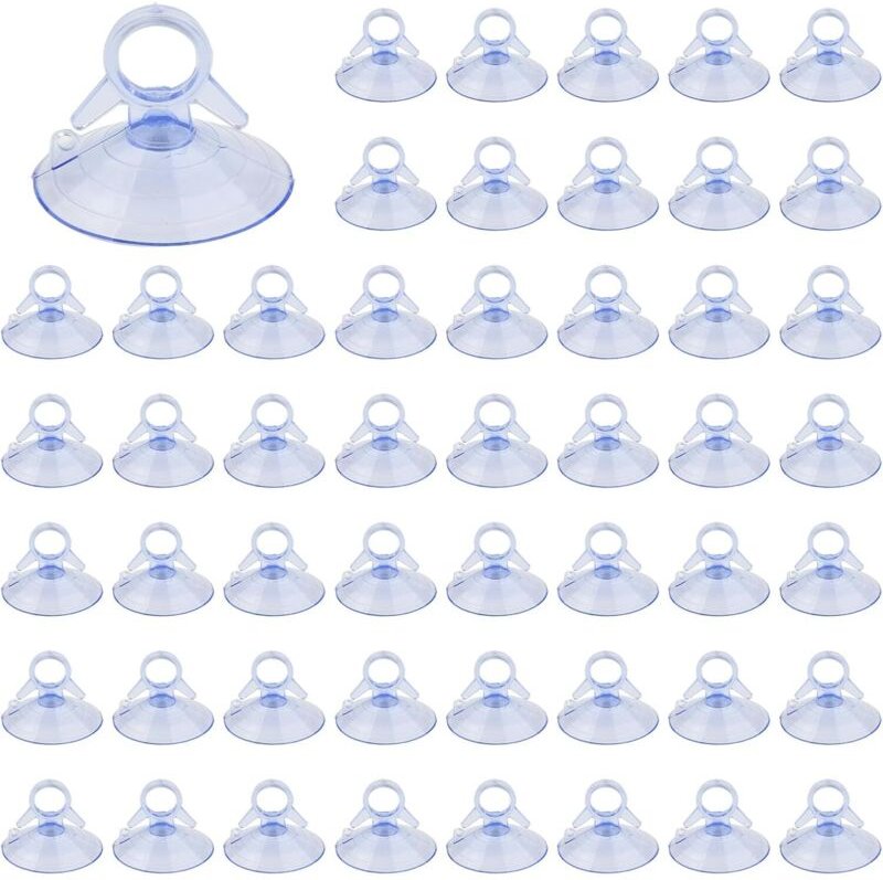 Lablanc - 45 mm Saugnapf, Mini-Saugnapf, 50 Stück, Autokarosserie, PVC-Kunststoff-Saugnapf ohne Haken, transparenter Gum...