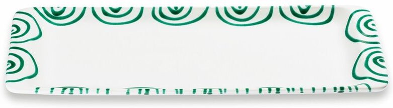 Gmundner Keramik - Grüngeflammt, Stollenplatte 42 x 16 cm