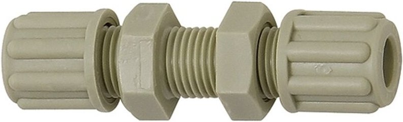 Gerade Schottverbindung, M18x1,5, für Schlauch 9/12 mm, sw 24, pp - Riegler