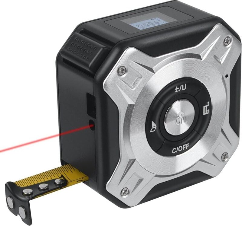 Thumbnail - 2-in-1-Laser-Maßband, wiederaufladbares 40-m- und 5-m-Laserband, per usb wiederaufladbare LCD-Hintergrundbeleuchtung, di...
