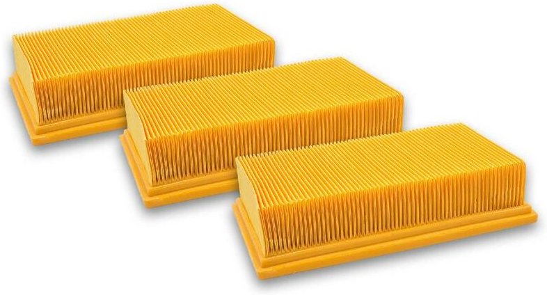 Thumbnail - 3x Flachfaltenfilter Ersatz für Dewalt D279015-XJ für Staubsauger - Filterelement - Vhbw