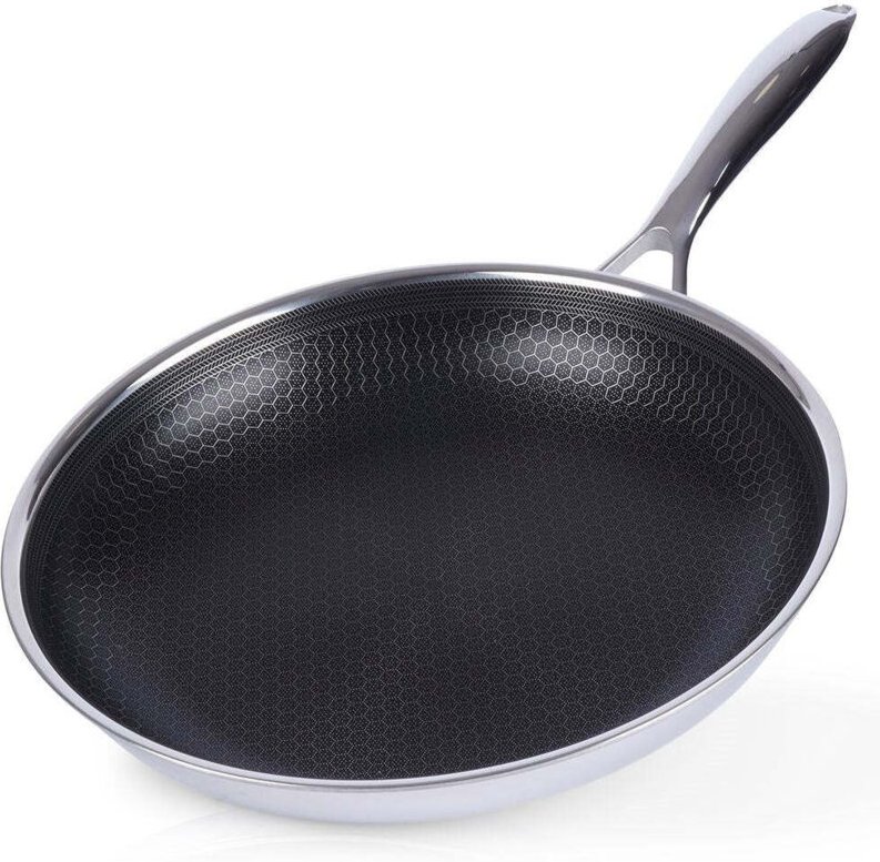 Stahlbratpfanne Mit Widerstandsfähiger Beschichtung 28x5cm.