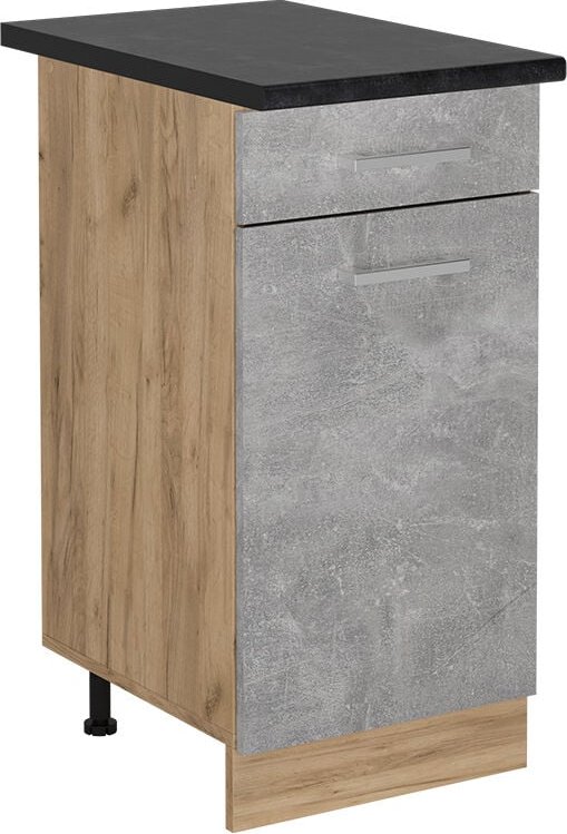 Vicco - Küchenunterschrank R-Line, Beton, 40 cm , ap Anthrazit