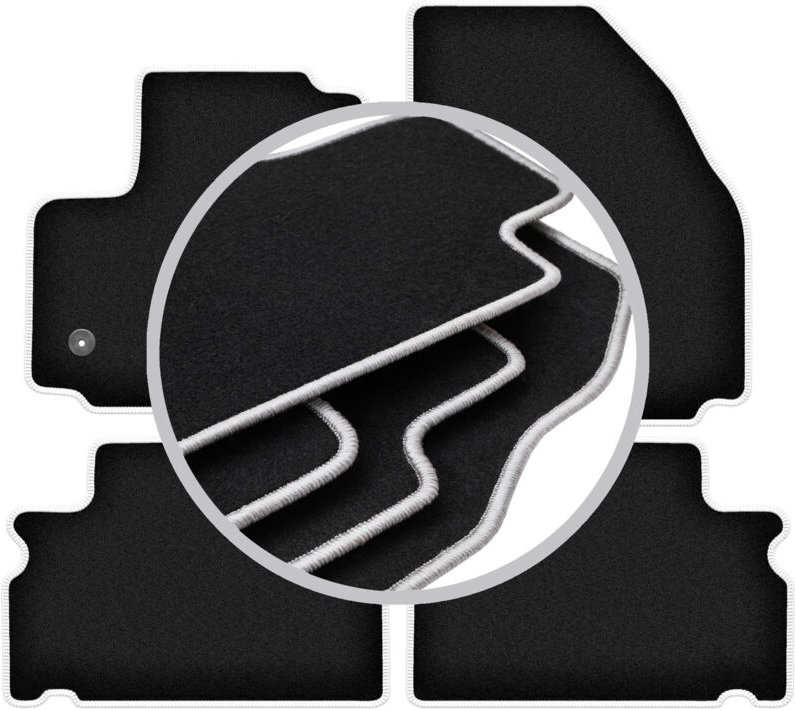 CARLUX-SILVER Autofußmatten für: Ford S-MAX MK1 Minivan (2012-2015)