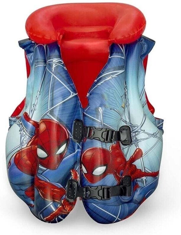 YMYNY - Aufblasbare 3-Kammer-Rettungsweste für Kinder, Spiderman, Rot, 019963 -