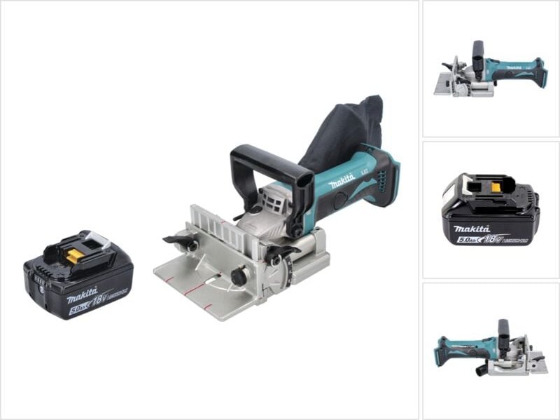 Makita - dpj 180 T1 Akku Nutfräse 18 v 100 mm + 1x Akku 5,0 Ah - ohne Ladegerät