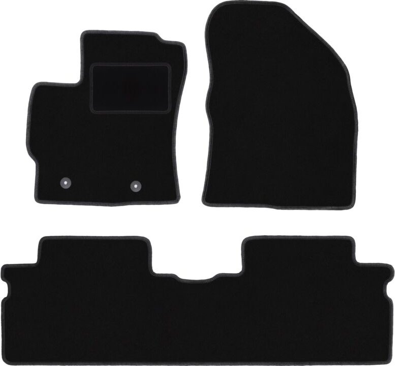 Schwarze Veloursmatten für: Toyota Verso FL Minivan (2013-2019)