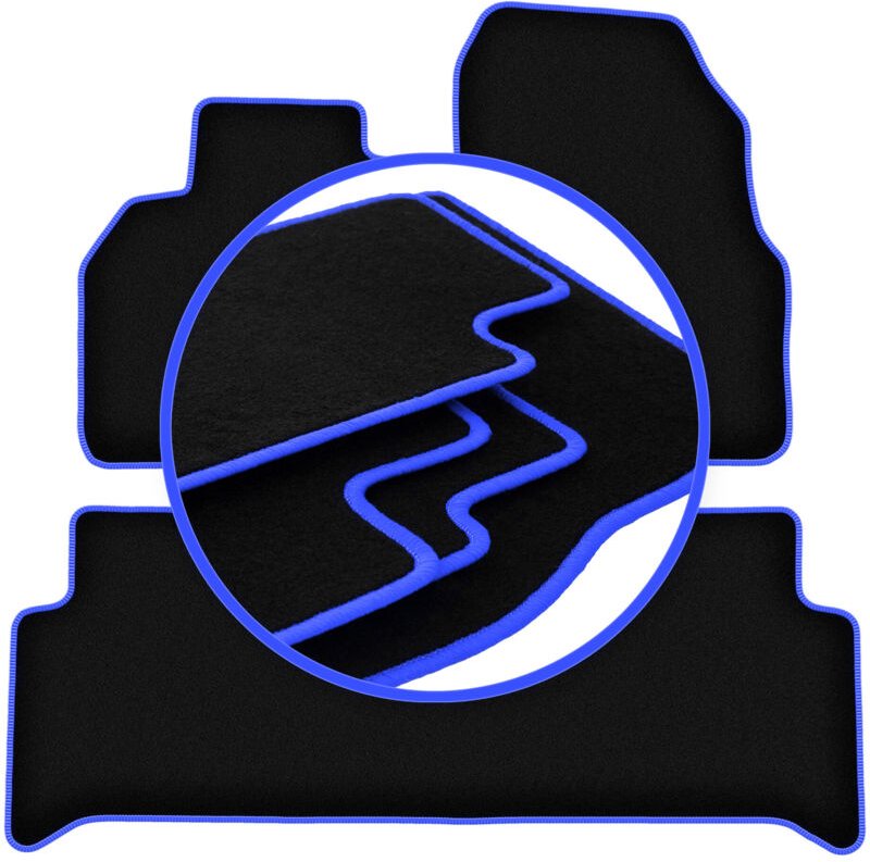 CARLUX-BLUE Autofußmatten für: Renault Scenic II Minivan (2003-2009)