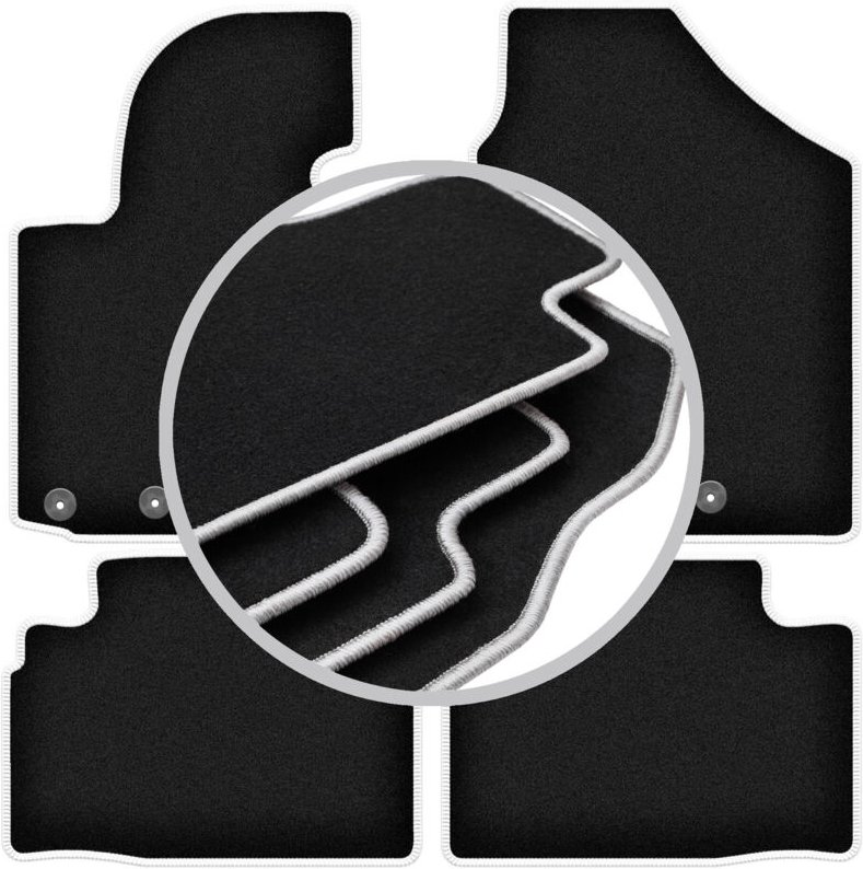 CARLUX-SILVER Autofußmatten für: Kia Sportage III SUV (2010-2015)