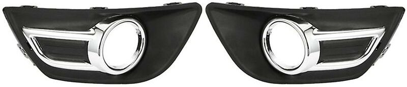 Woosien - 1 Paar für C4 C-quatre 2008–2011, Chrom-Frontstoßstange, Nebelscheinwerfer-Lichtabdeckung, Nebelscheinwerfer-R...