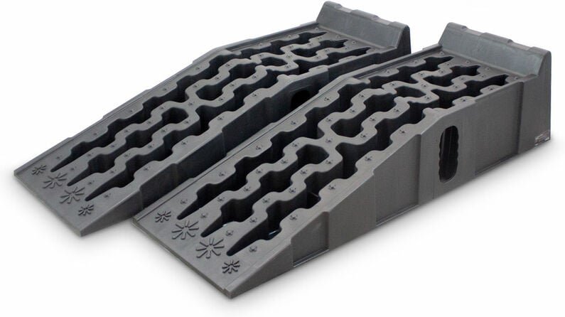 BITUXX PKW Auffahrrampen Set 6T bis 245mm KFZ Kunststoff Rampe Autorampe Hebebühne Plattform Auffahrt Wohnmobil