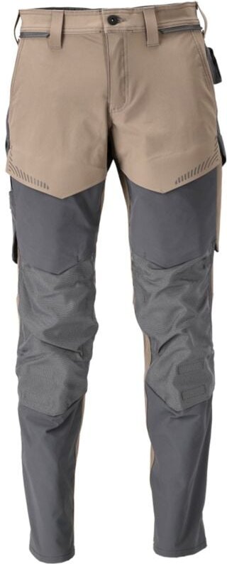 Hose mit Knietaschen 22379-311-5689 Gr. 82C58 dunkles sandbeige/anthrazitgrau - Mascot