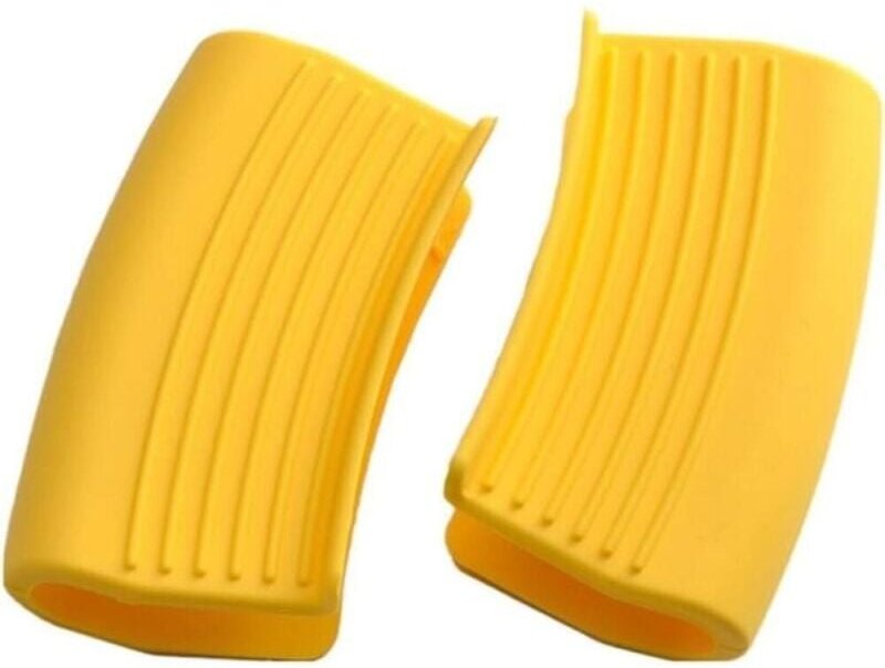 Thumbnail - 2er-Pack hitzebeständige Griffschutze für Töpfe und Pfannen aus Silikon – Gelb