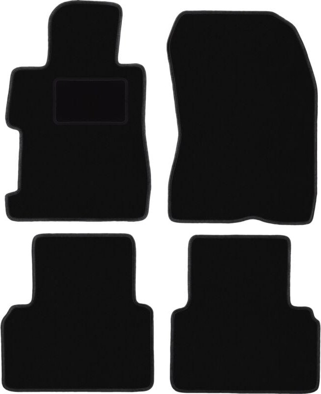 Schwarze Velours-Fußmatten für: Honda Civic VIII 4D Limousine (2006-2011)