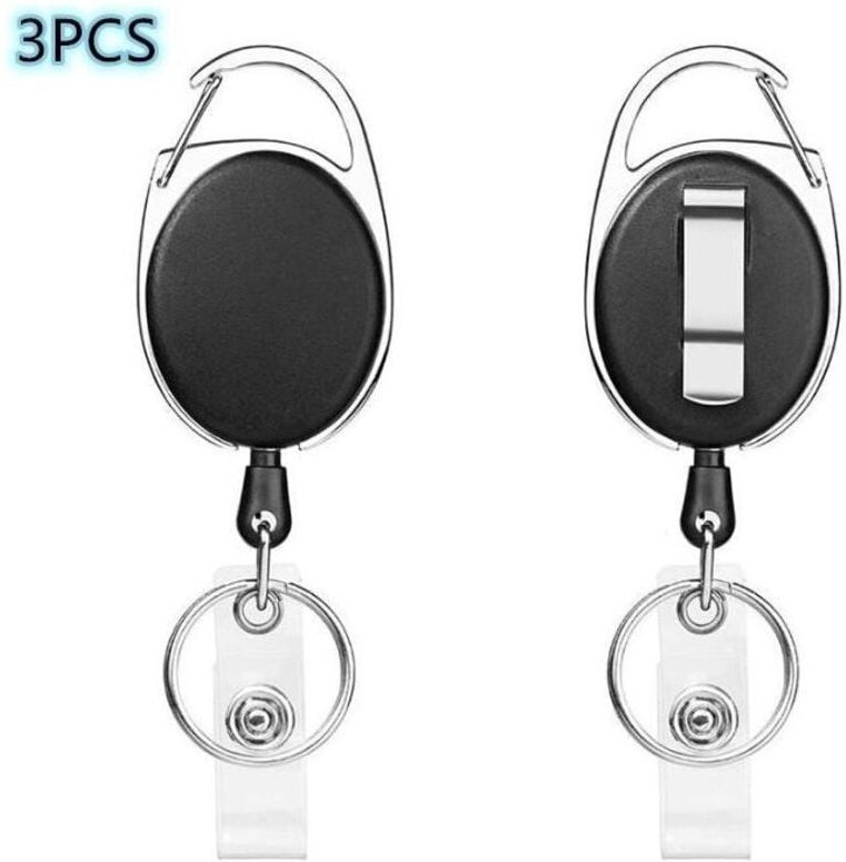 Yoyo, einziehbare Schlüsselanhängerrolle, Länge 65 cm, mit verstärkter Feder und strapazierfähiger Kordel, für Ausweise ...