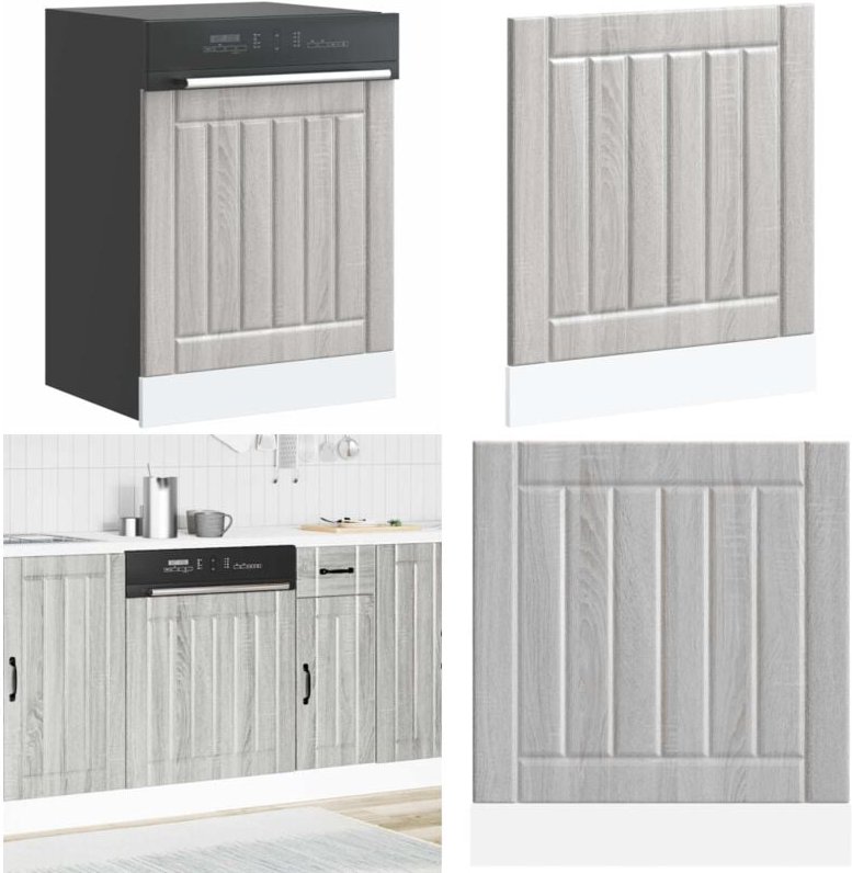Geschirrspülerblende Lucca Grau Sonoma Holzwerkstoff - Vidaxl