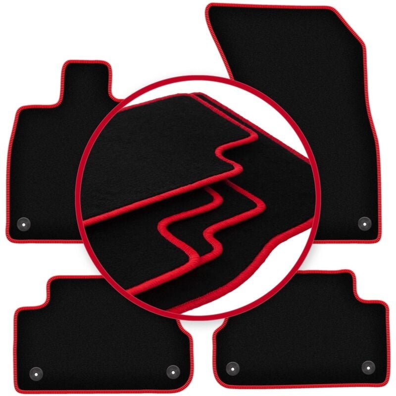 CARLUX-RED Autofußmatten für: Audi Q5 II FY / F5 SUV (2017-)