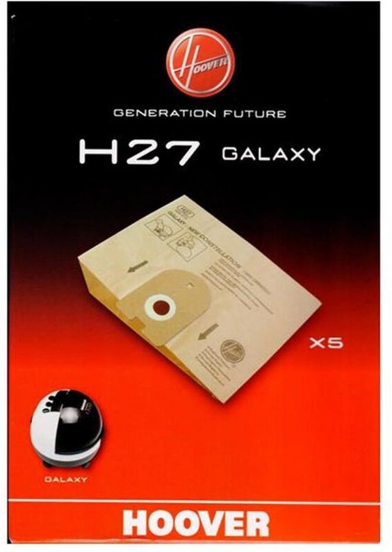 Ersatzteil - 5er Pack Staubsaugerbeutel H27 galaxy - Hoover
