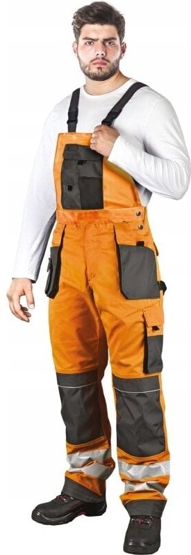 Arbeitslatzhose mit Reflektoren orange 52