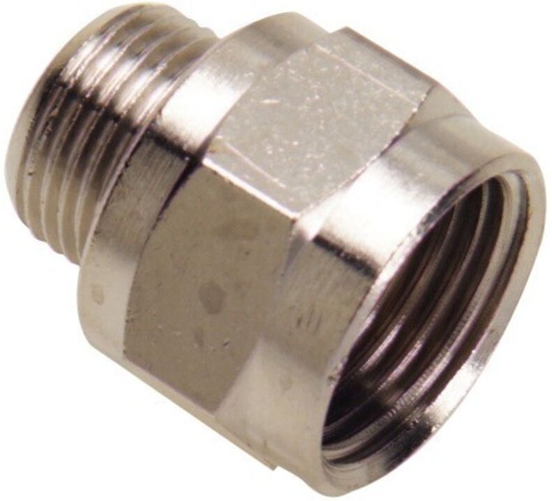 Verlängerungsadapter Innengewinde 1/2 - Außengewinde 3/8 (Blisterverpackung 2 Stück)