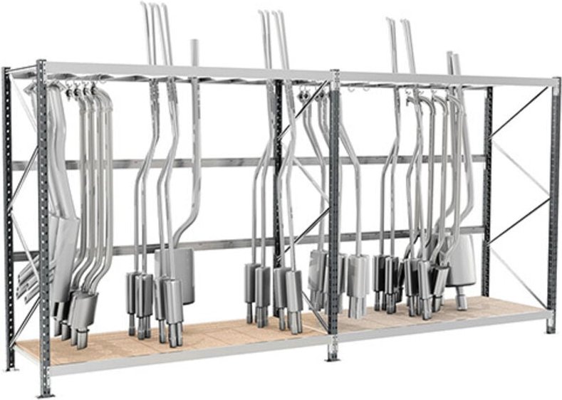 Startmodul - Rack für Auspuff - hxlxp: 2000x2000x800mm - RAYOECH/3N/2020/D