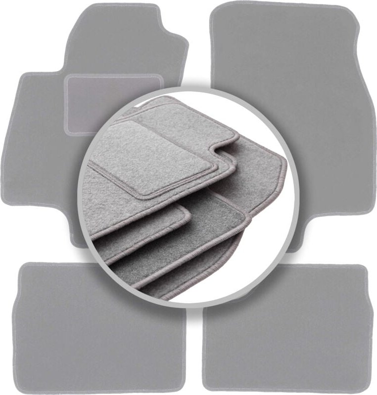 Graue Autofußmatten für: Opel Astra G Limousine, Kombi, Schrägheck (1998-2009)
