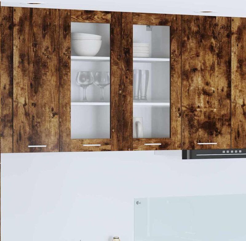 Thumbnail - Hängeschrank mit Regal Riga Geräucherte Eiche 80 x 31 x 80 cm vidaXL