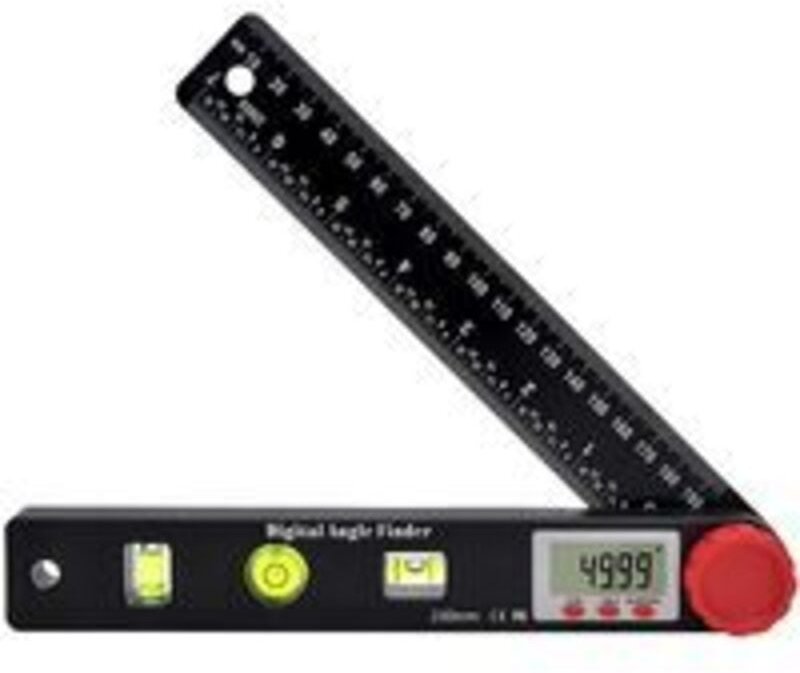 Ersandy - Digitales Winkellineal, Winkelmesser, Lineal, Wasserwaage, digitales Goniometer, 230 mm, 360°-Winkelmessgeräte...