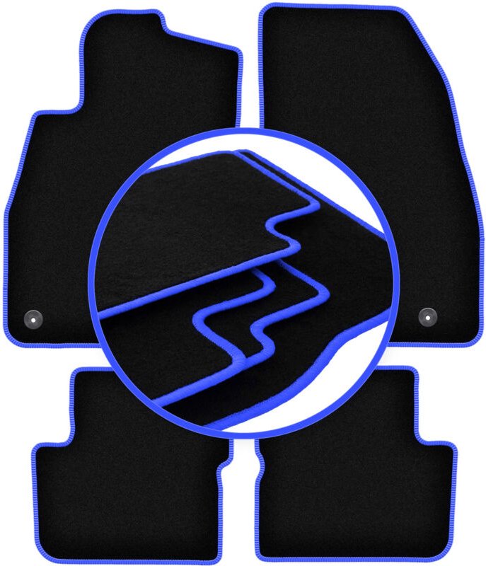 CARLUX-BLUE Autofußmatten für: Opel Corsa E Fließheck (2015-2020)