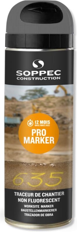 Spraydose - Baustellenmarkierer SOPPEC nicht fluoreszierend promarker grau 9-12 Monate - 141507