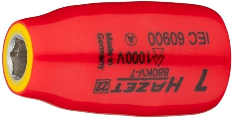 Steckschlüsseleinsatz, Sechskant, Vierkant hohl 10 mm (3/8), Außen-Sechskant-Tractionsprofil, 7 mm, Art.Nr. 880KV-7 - Ha...