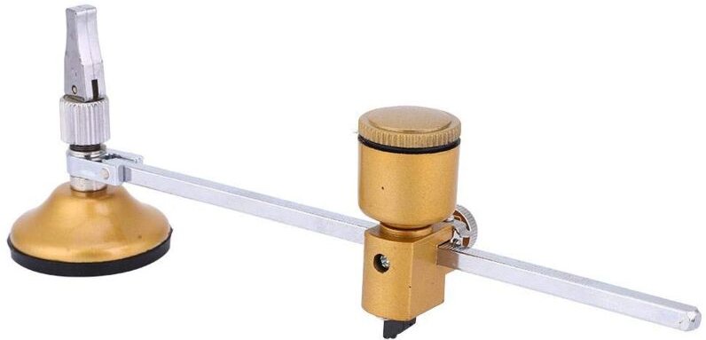 Verstellbarer runder Glasfliesenschneider mit 60 cm Durchmesser, kompaktes rundes Glasschneidewerkzeug mit Saugnapf