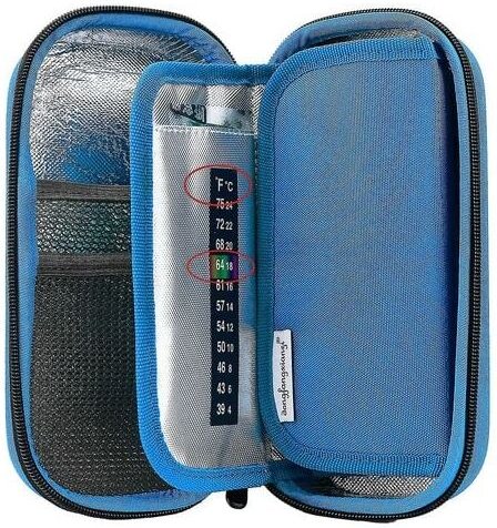 SNQ - Insulin-Kühltasche für unterwegs – isolierte Kühltasche für Diabetiker zur praktischen Medikamentenmitnahme mit 3 ...
