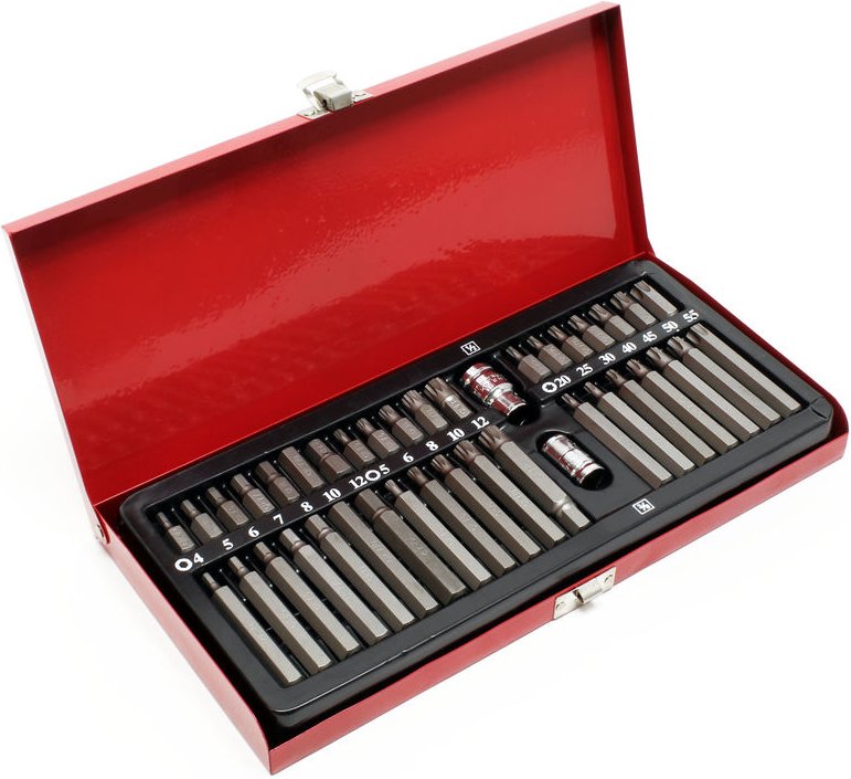 Bitset 40-teilig mit 2 Bithaltern und 38 Bits im praktischen Koffer, Bitsatz, Bit Set, Schraubendreher - Wiltec