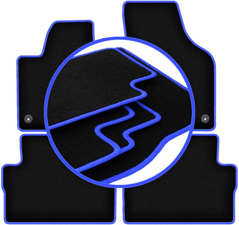 CARLUX-BLUE Autofußmatten für: Seat Alhambra II Minivan (2010-2018)