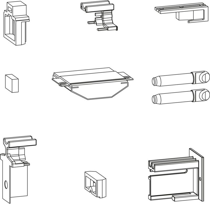 Gu hs Zubehör-Beutel verdeckt liegend - passend zu Hebeschiebtür Führungsschiene P1850 Schema a schwarz