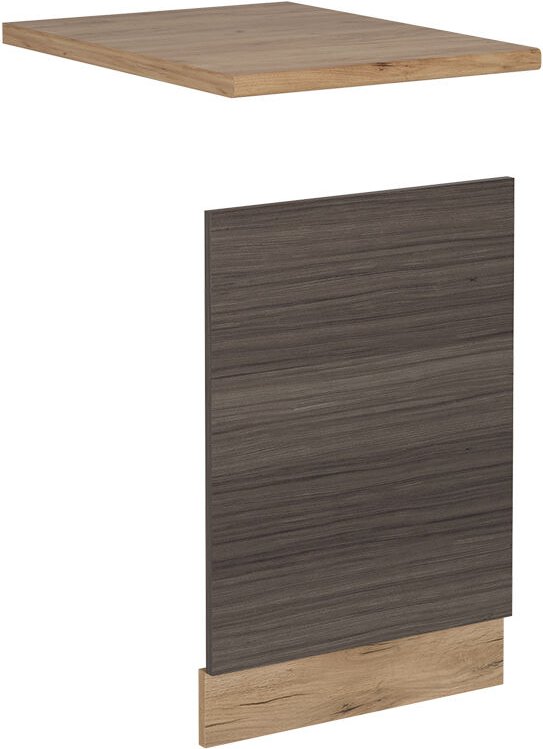 Vicco - Geschirrspülblende R-Line, Edelgrau, 45 cm , ap Eiche