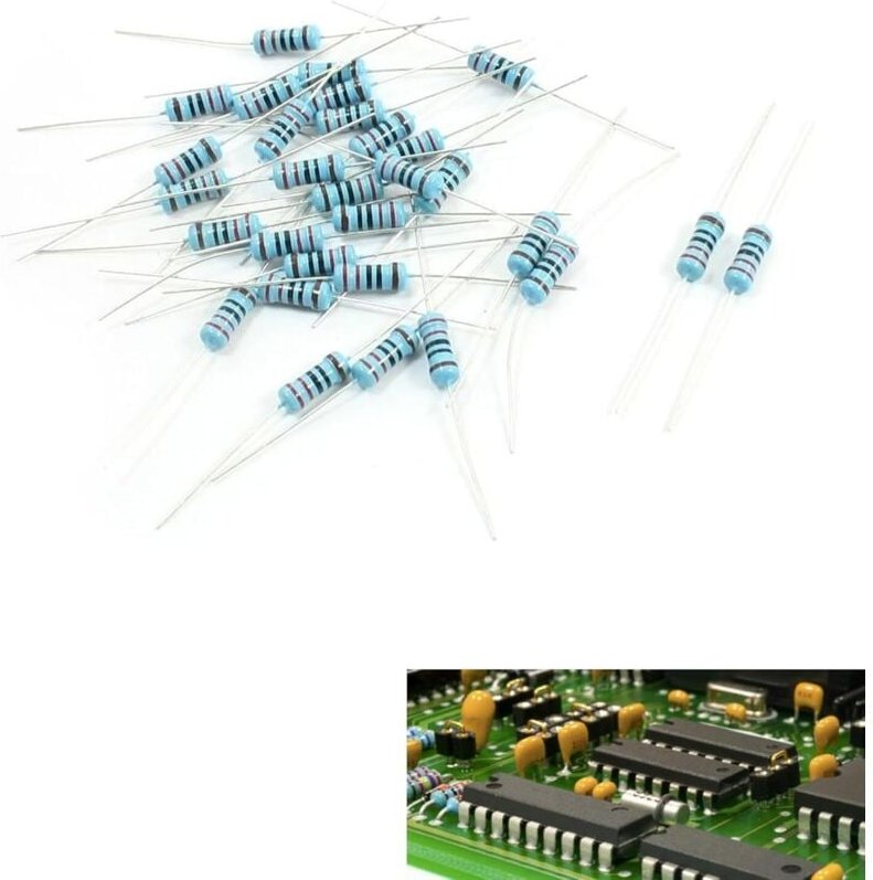 Bluedeer - 1/4W Widerstand Sortiment Kit 10R-1M Widerstände Set 40 Werte 1% 1/4 Watt Metallfilm Wiederstände Pack Wieder...