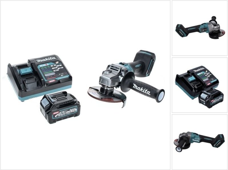 Makita GA 005 GD1 Akku Winkelschleifer 40 V max. 125 mm Brushless XGT + 1x Akku 2,5 Ah + Ladegerät