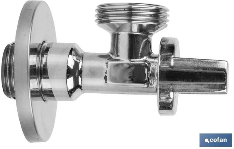 Vierkantventil 1/2 x 3/4 Anti-Kalk-Waschmaschine