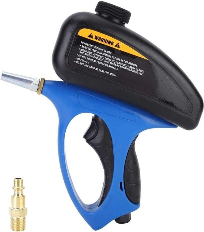Sandstrahlpistolen-Set, tragbarer industrieller Rost-Sandstrahler mit ergonomischem Griff, pneumatischer Sandstrahler zu...