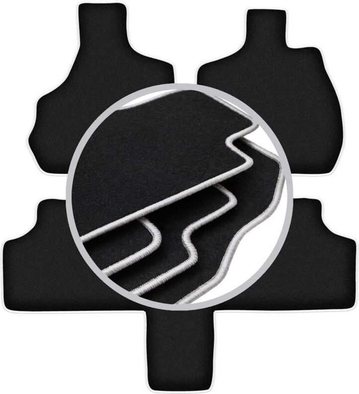 CARLUX-SILVER Autofußmatten für: Chrysler Grand Voyager III 7-Sitzer (2000-2008)